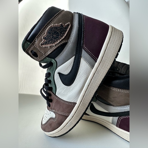 Jordan Other - Jordan High-Top Sneakers in White, Black, Brown and Olive